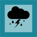 grafická ikona, bouřky