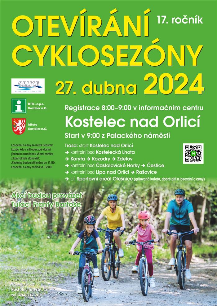 Otevírání cyklosezóny 27. dubna 2024