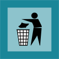 grafická ikona, odpad