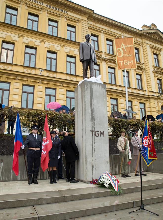 Slavnostní odhalení sochy 1. Československého prezidenta T. G. Masaryka