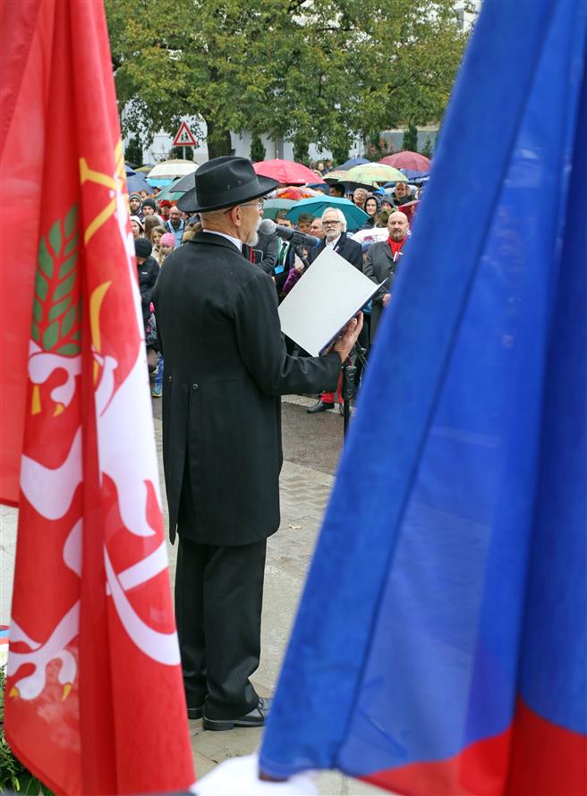 Slavnostní odhalení sochy 1. Československého prezidenta T. G. Masaryka