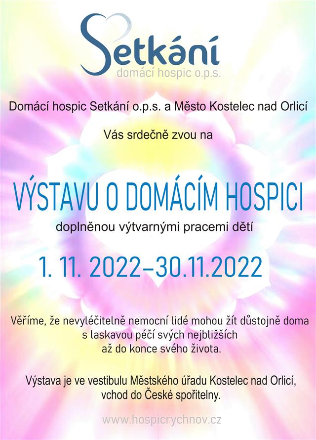 Výstava o domácím hospici a kresby dětí