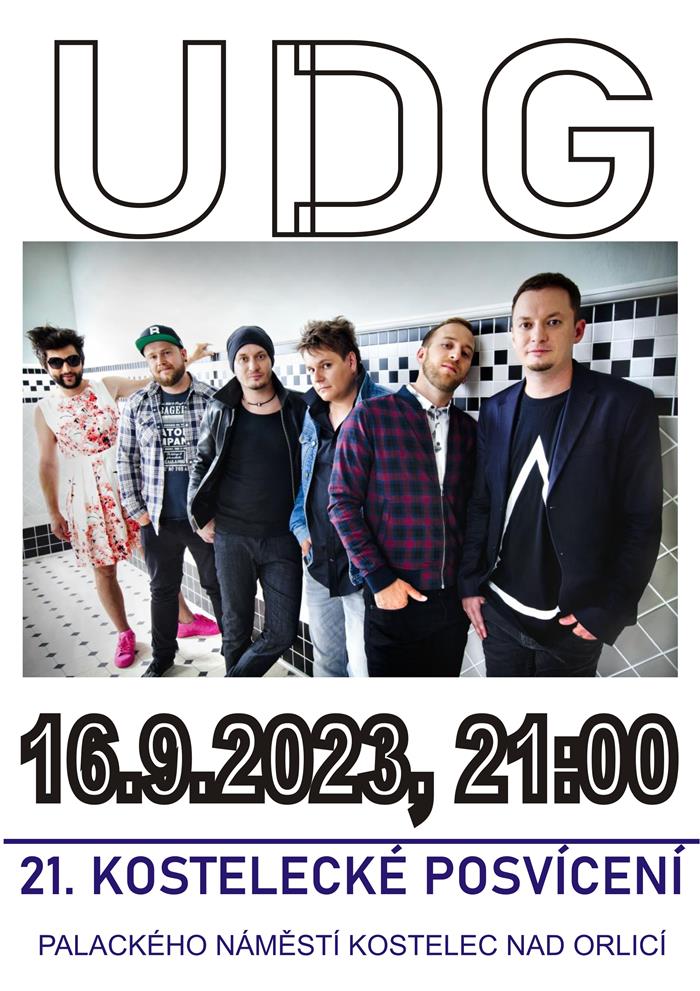 Skupina UDG vystoupí v Kostelci nad Orlicí, 16.09. od 21:00 hodin