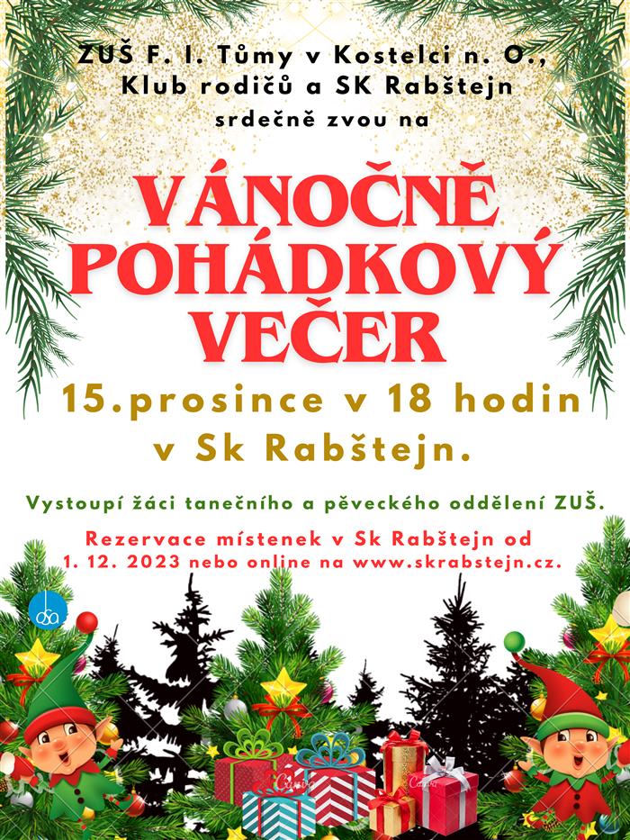 pozvánka, Vánočně pohádkový večer