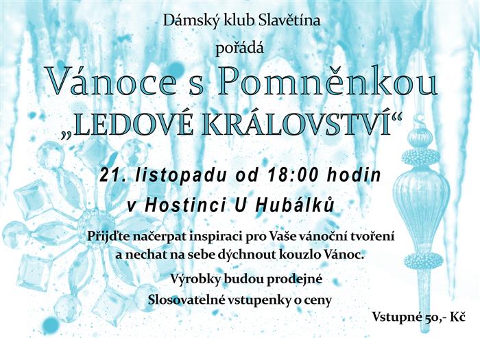 pozvánka, Vánoce s Pomněnkou