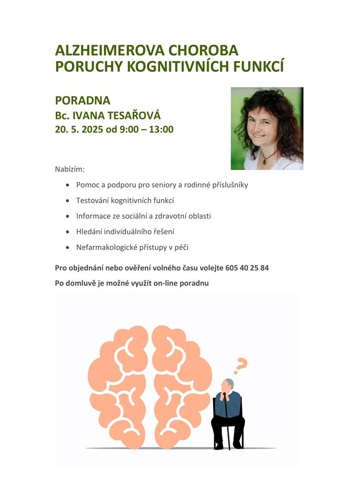 grafická upoutávka, poradna Alzheimerova choroba