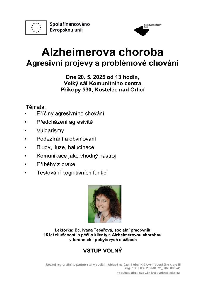 grafická upoutávka, Beseda Alzheimerova choroba