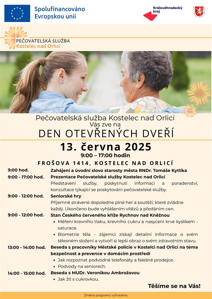 Plakát na den otevřených dveří