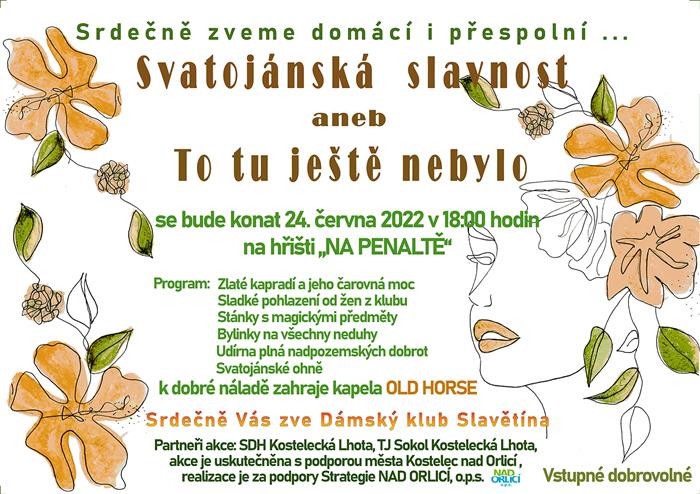 Svatojánská slavnost, 24.06.2022 od 18.00 hodin, hřiště Kostelecká Lhota