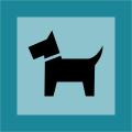 grafická ikona, pes