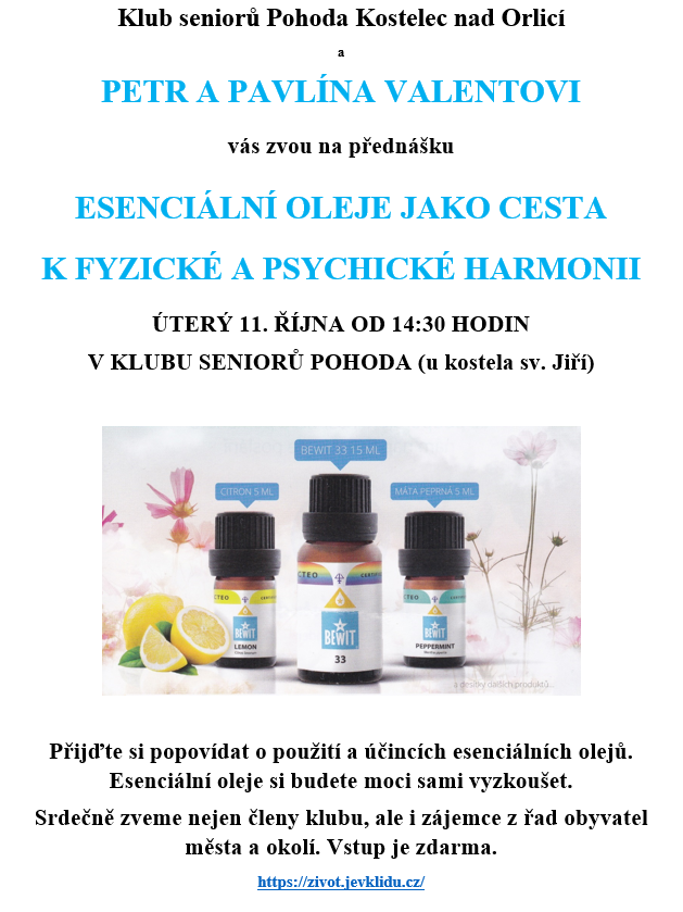 ESENCIÁLNÍ OLEJE JAKO CESTA K FYZICKÉ A PSYCHICKÉ HARMONII