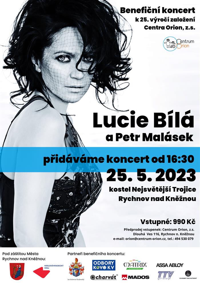 Benefiční koncert, pozvánka