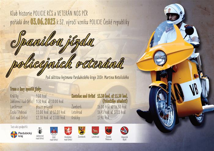leták, Spanilá jízda policejních vozidel 03.06.2023 od 13:30