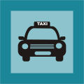 grafická ikona, taxi