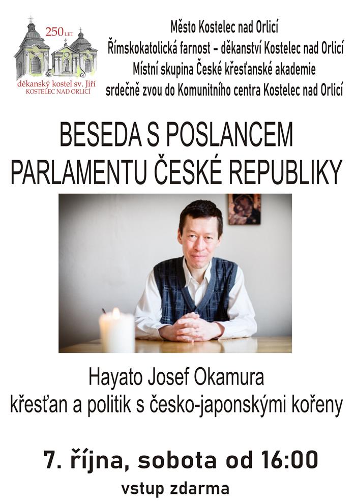 Pozvánka, Beseda s poslancem Parlamentu České republiky, 7.10.2023