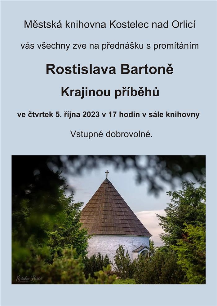 pozvánka, přednáška Rostislava Bartoňě