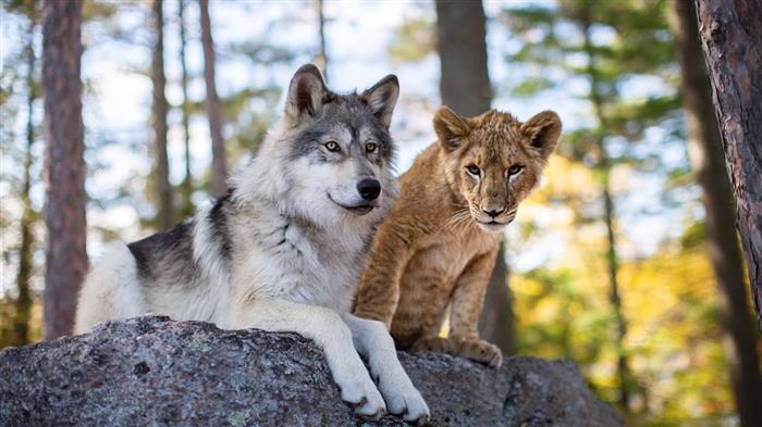 grafický plakát - film Vlk a lev: Nečekané přátelství.