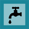 grafická ikona, vodovodní kohoutek