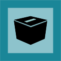grafická ikona, volební urna