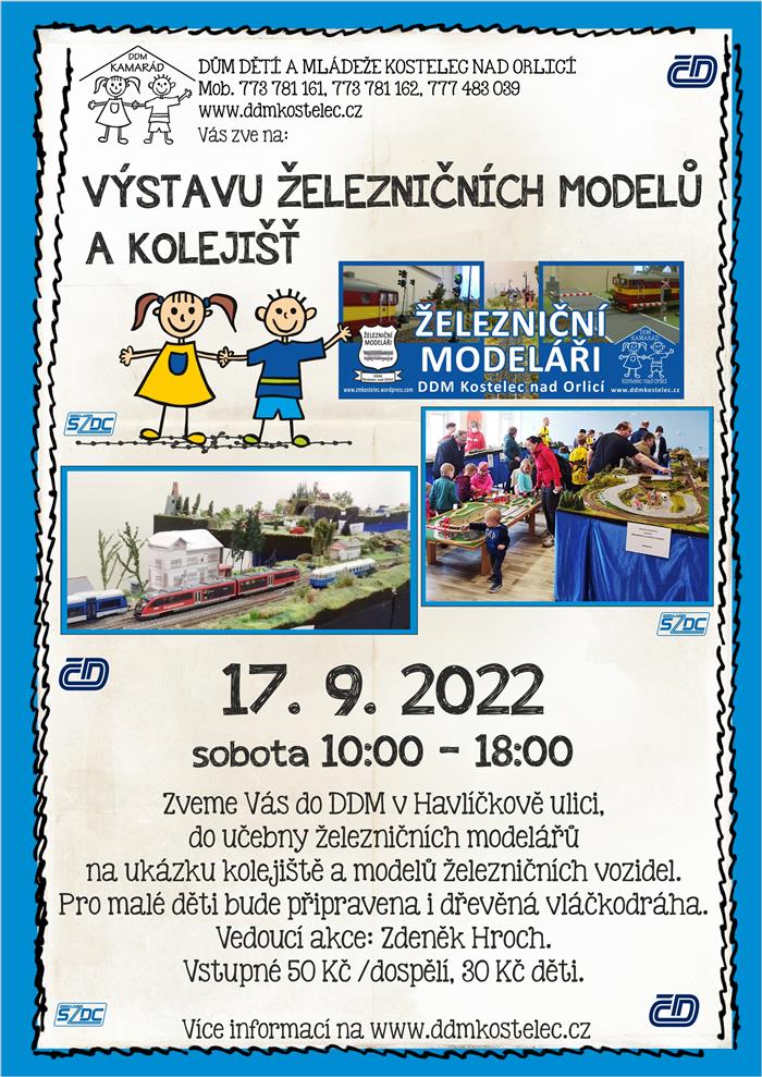 Výstava železničních modelů a kolejišť, 17.09.2022 od 10:00 hodin