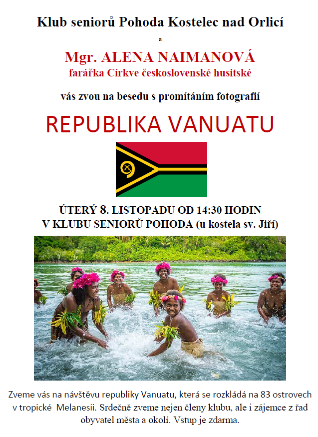 Pozvánka Republika Vanuatu 8.11.2022
