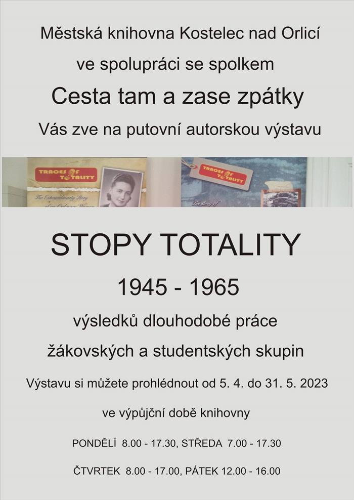pozvánka na výstavu Stopy totality 1945 - 1965