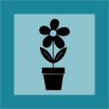 grafická ikona, květina